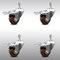 Service Caster 3 Inch SS High Temp Glass Filled Nylon 10mm Stem Caster Set Total Lock Brake SCC-SSTSTTL20S314-GFNSHT-M1015-4 - alternate 1
